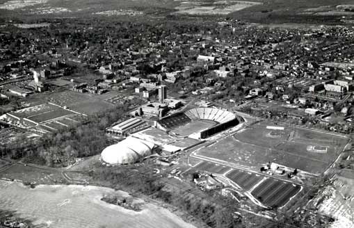 Campus Evolution: Aerial view of campus