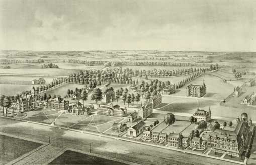 Campus Evolution: Campus view 1875